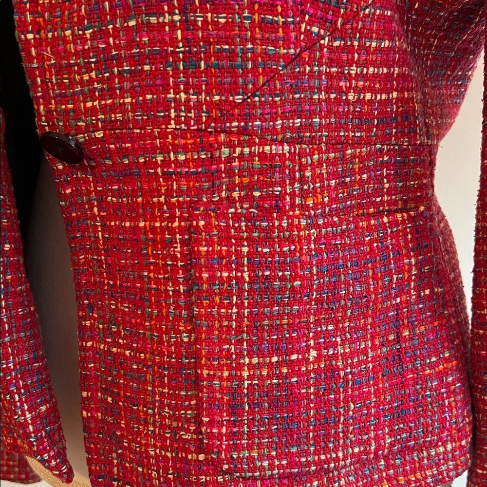 Harve Benard Red Tweed Blazer - Picture 2 of 6